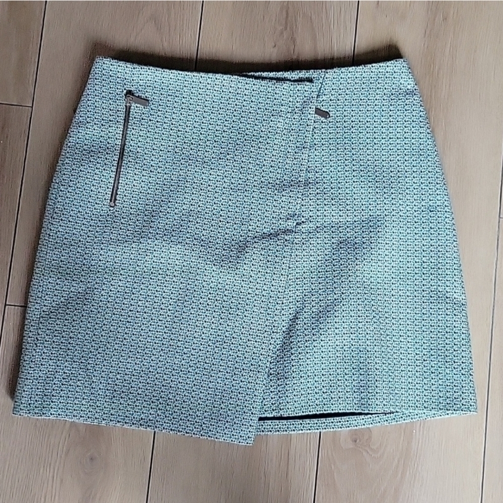 KAREN MILLEN Turqouise Woven A-line Skirt US 4